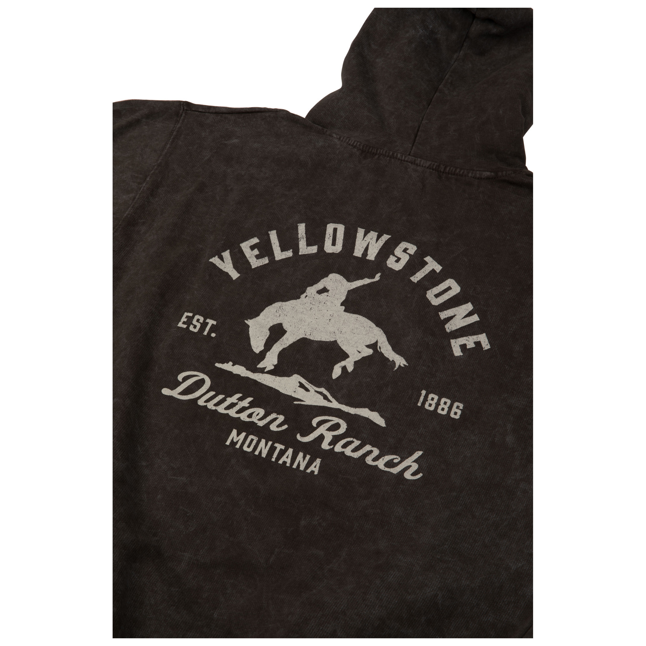 Yellowstone Dutton Ranch Montana Mineral Wash Pull-Over Pocket Hoodie